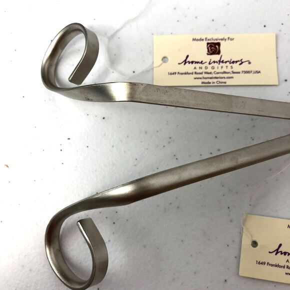 Home Interiors Brushed Pewter Candle Snuffer & Wick Scissors Vintage XMAS - Picture 5 of 6